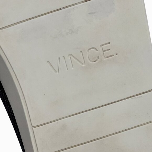 Vince Preston Black Textured Leather Trim Slip On Sneakers US 5 EU 35 - Picture 9 of 11